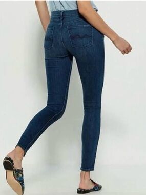 7 For All Mankind Women’s Gwenevere Skinny Jeans Dark Indigo Wash Size 27